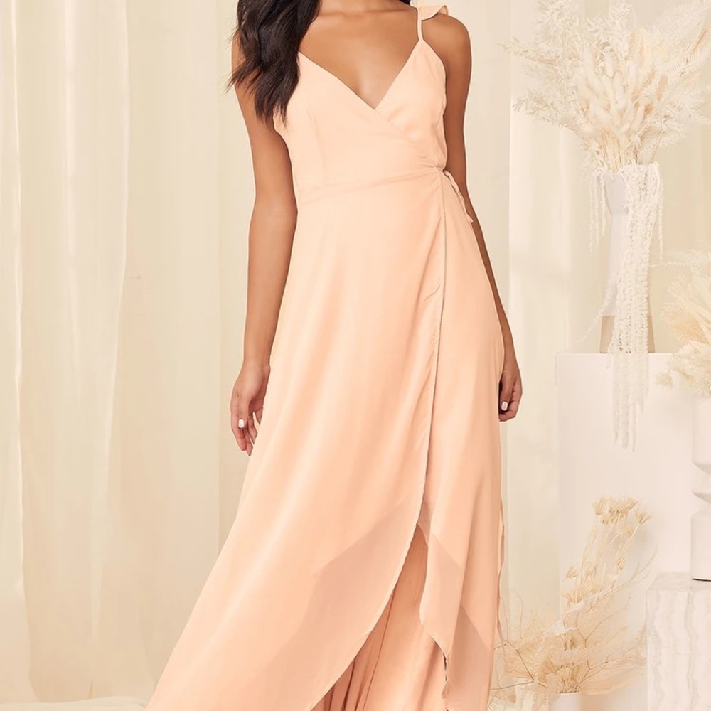 Lulu’s Here’s To Us High Low Wrap Dress Bridesmaid